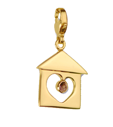 Heart of the Home Charm Gold
